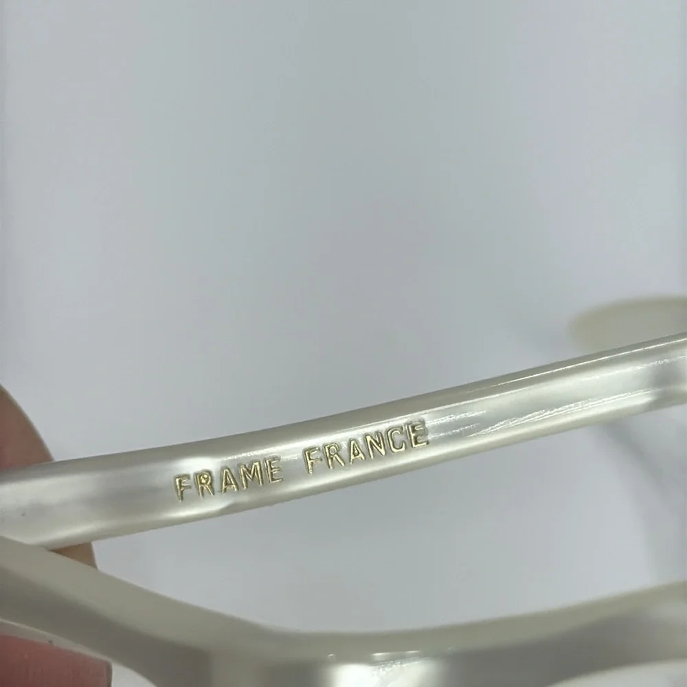(Z6) FRAME FRANCE, vintage pearly white glasses for girls